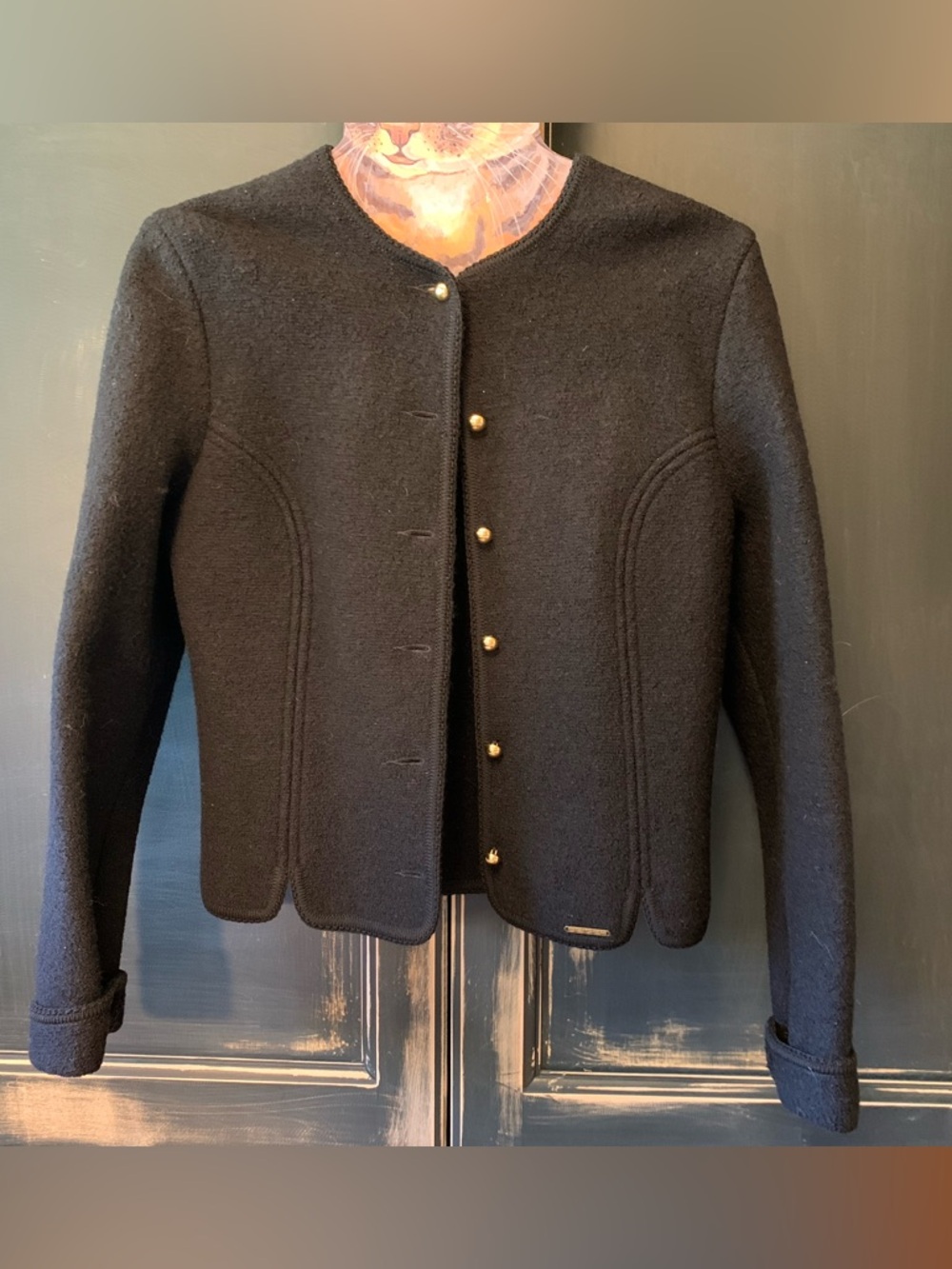 Black wool Geiger cardigan